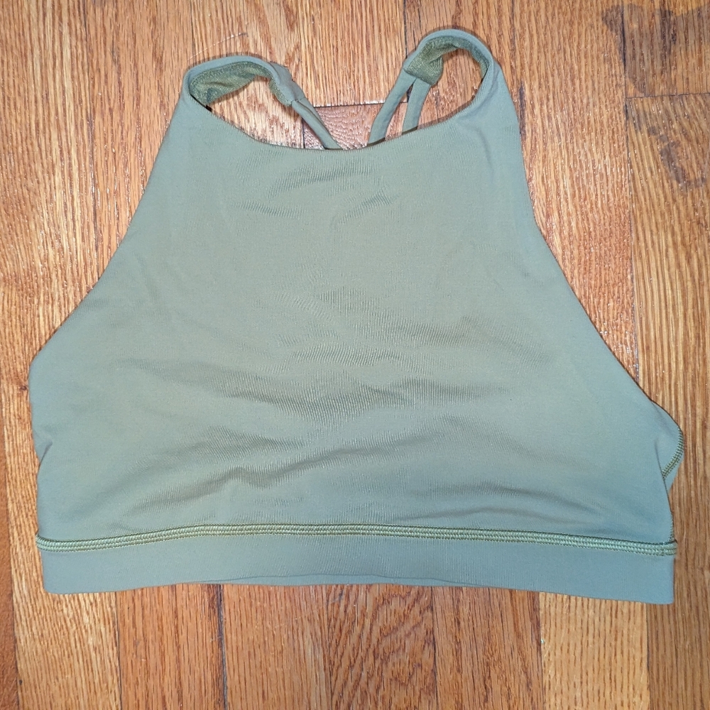 Lululemon YELLOW yoga sports bra crossback